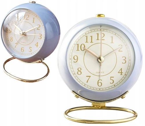 Clock for home alarm clock, blue tones, 9cm