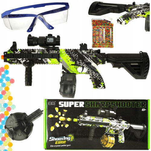  WATER GEL BB GUN USB BATTERY + 50,000 GEL BALLS + classic EcoKidWood stickers 1 pc.