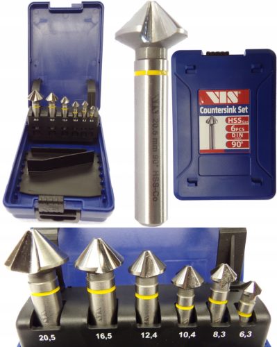 CHAMFER COUNTERSINK SET 6.3-20.5 HSS-E Co 05