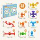  Set of 28 Mini Silicone Figures Colorful Sensory with Suction Cups Bath