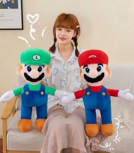  SET OF 2x MEGA LARGE SUPER MARIO LUIGI PLUSH TOY TEDDY BEAR 60cm