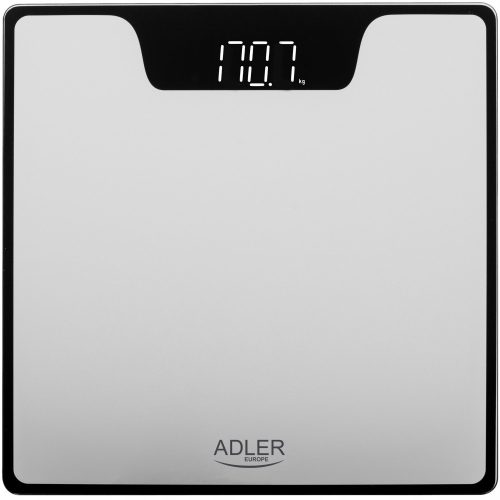 Personal scales (intelligent, analytical and mechanical) Adler Personal Scales BATHROOM SCALE 180kg LED SILVER