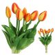 Artificial Flowers and Fruits TULIPS TULIP BOUQUET RUBBER COATED RUBBER SILICONE LIKE LIVE 7PCS