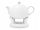 Kettles and teapots Traditional ceramic kettle Bella Fiore 1 l, white