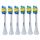  6x RAVEN ESOS005W sonic toothbrush heads, white replacement