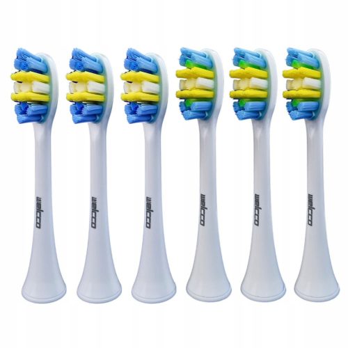  6x RAVEN ESOS005W sonic toothbrush heads, white replacement