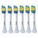  6x RAVEN ESOS005W sonic toothbrush heads, white replacement