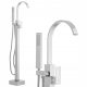 Yoka Home Enzo freestanding bath and shower faucet, gold