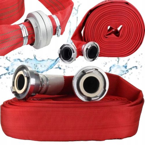  REINFORCED RED FIRE HOSE FOR Septic Tank, Dirty and Clean Water, 2" 30M