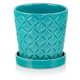  Polnix flowerpot 15 cm x 15 x 15 cm diameter 15 cm ceramic shades of blue, green