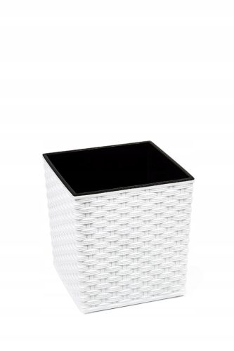  Flowerpot Lamela 25 cm x 25 x 26 cm Diameter 25 cm Plastic white