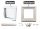 Warm white PVC window, right, 50x50, 500x500, set