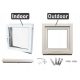 Warm white PVC window, right, 50x50, 500x500, set