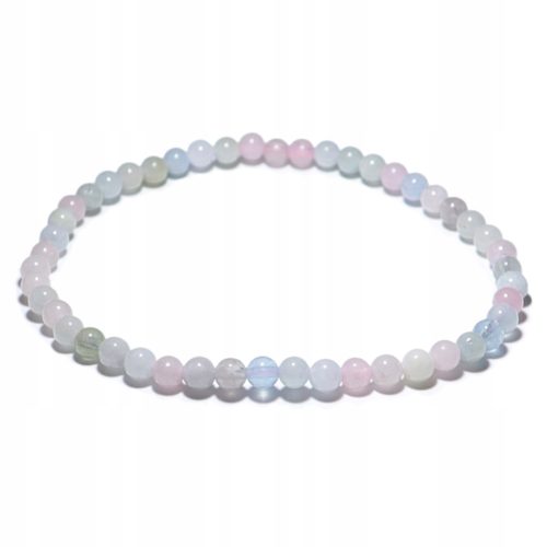  Bracelet Morganite multicolor beryl natural stone ball 4mm