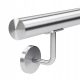 Wall railing 150 cm made of stainless steel + cover for mounting holes