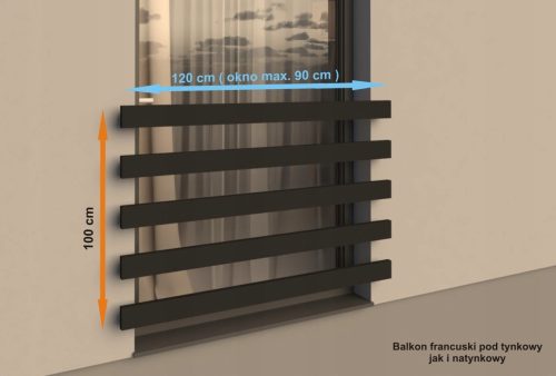 Screw-on safety barrier 120 x 100 cm