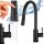 APKOMFORT TORA SLIM BLACK floor-standing kitchen faucet, black