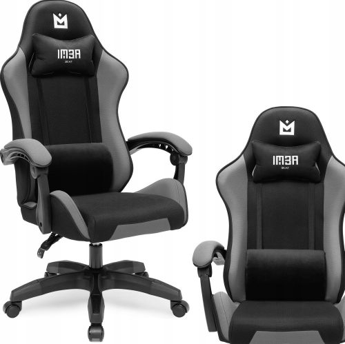  IMBA Seat Strider gaming chair, black and grey fabric