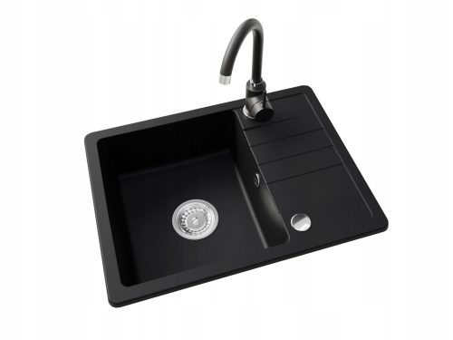 Abcagd Domio single-bowl sink, black granite