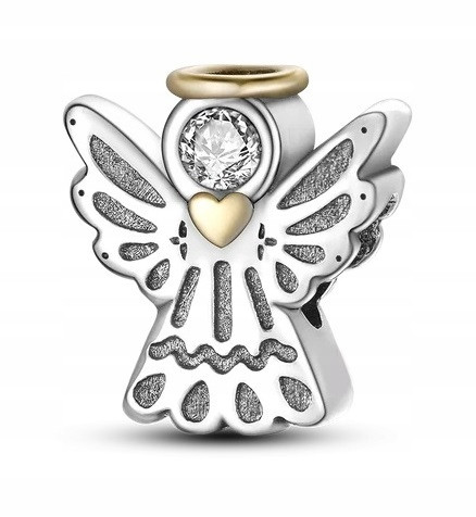  Charms ANGEL for modular bracelets SILVER ANGEL C402