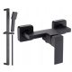 Valvex ARS Black shower fitting black + Aveeo Borg exposed shower set