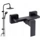 Valvex ARS Black black shower faucet + Kuchinox ONDO exposed shower set