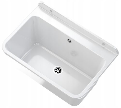 granite sink, storage compartment, white polypropylene