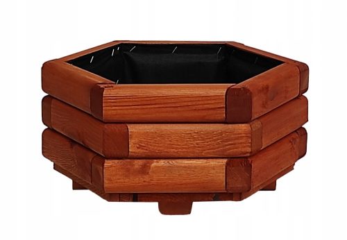  Garden flowerpot made of wood ZPD brown 40x20 cm