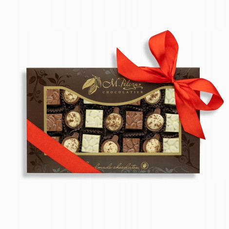  Set of pralines - cappuccino, irish coffee, coffee-orange - 21 pcs. VALENTINE'S DAY