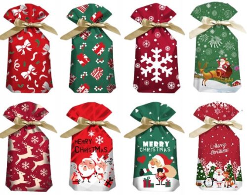  CHRISTMAS PACKAGING BAGS GIFT BAGS 8 PCS