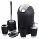 Bathroom Accessory Sets Gemson Bathroom Accessory Set, 6 Elements, Chrome, Black