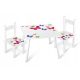  Children's table + 2 chairs butterfly print