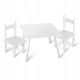  Children's table + 2 chairs, white