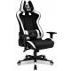  IMBA Seat Fighter Gaming Chair, Black and White Eco-Leather