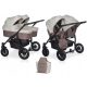  Stroller for twins 2in1 SAXO Riko Basic, CONVERTIBLE SEATS, TWO GONDOLAS