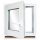 PVC WINDOW RU Left 600x500 / 60x50 WHITE, HANDMADE