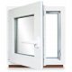 PVC WINDOW RU Left 500x500 / 50x50 WHITE, HANDMADE