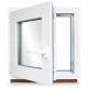 PVC WINDOW RU Left 500x500 / 50x50 WHITE, HANDMADE