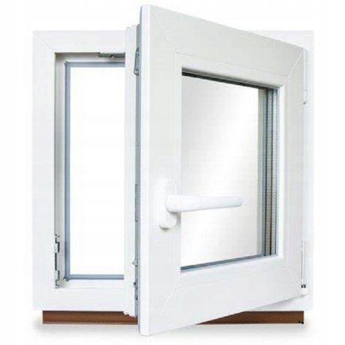 PVC WINDOW RU Right 600x600 / 60x60 WHITE, HANDMADE