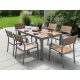 Tables et chaises de jardin pour la terrasse Table et chaises en métal MAT-COMPANY 2090-SM-W-6K CRAFT beige et marron