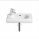 Roca Meridian rectangular wall-mounted washbasin