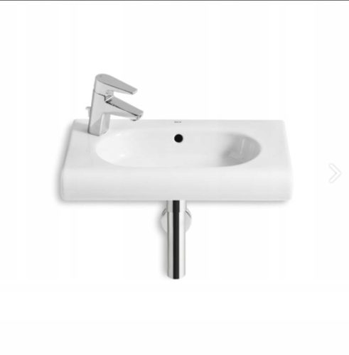 Roca Meridian rectangular wall-mounted washbasin