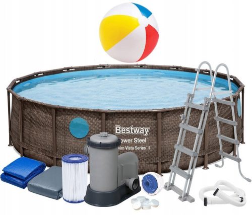 Bestway Rundrahmenpool 488 x 488 cm