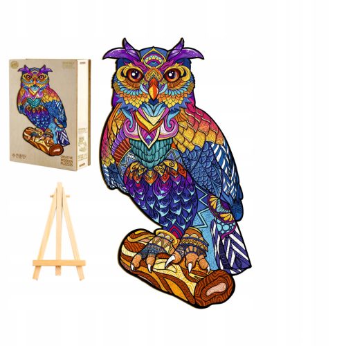  WOODEN PUZZLE FOR ADULTS LARGE 273 PIECES OWL IN WOODEN BOX