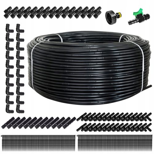  DRIPPER LINE garden hose drip irrigation pipe 25 m + 24 EL.