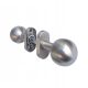 TURNING KNOB for gate doors, oval plate, stainless steel