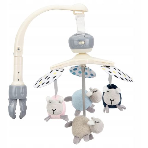  White and gray crib carousel Momi