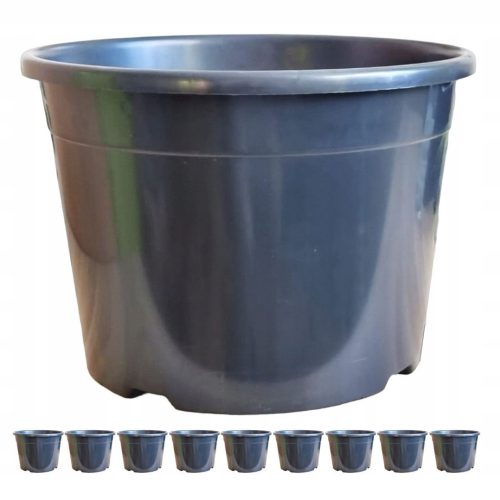 Pots and planters for outdoor and garden Flowerpot DonKwiat 42 cm x 42 x 30 cm Diameter 42 cm Plastic black