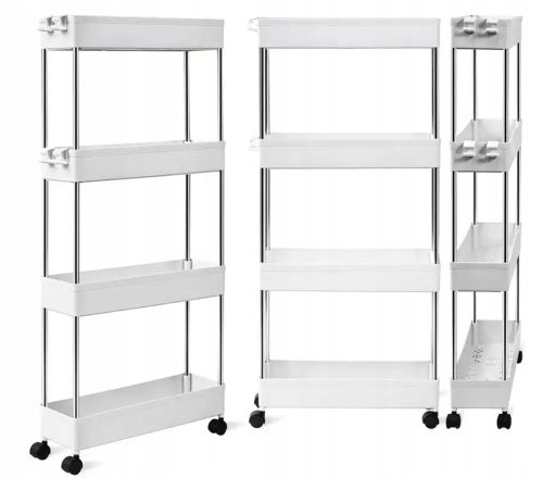 NARROW MOBILE CABINET, KITCHEN, BATHROOM, SHELF, SHELF ON WHEELS