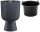  FLOWER POT WITH MIKA KELI 3D INSERT, 40CM ANTHRACITE